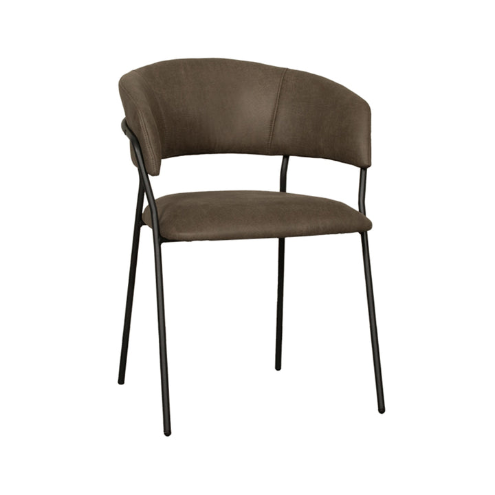 Eetkamerstoel Ombra - Moss - Micro Suede - Black Frame (set van 4) - {{ product.type }} - Kas20