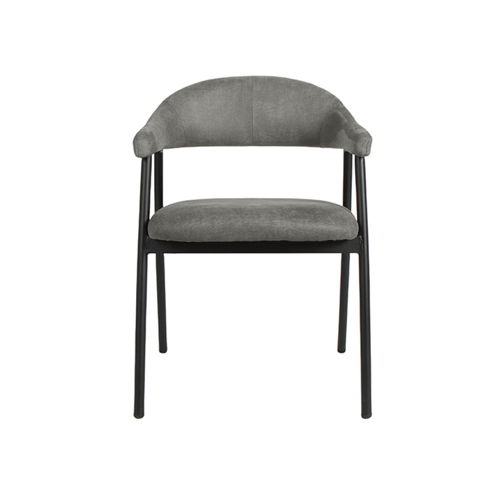 Eetkamerstoel Amara - Antraciet - Micro Suede (set van 2) - {{ product.type }} - Kas20