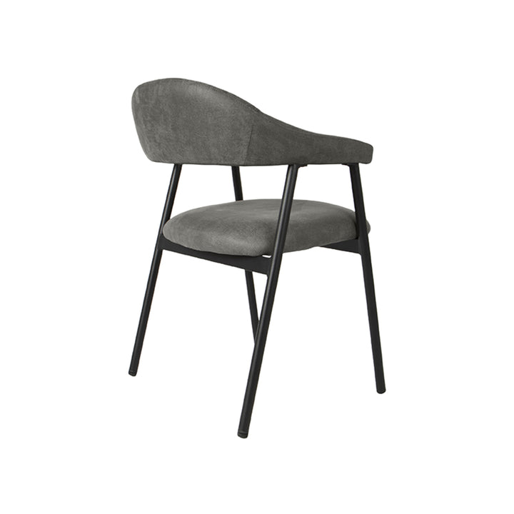 Eetkamerstoel Amara - Antraciet - Micro Suede (set van 2) - {{ product.type }} - Kas20
