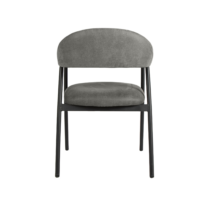 Eetkamerstoel Amara - Antraciet - Micro Suede (set van 2) - {{ product.type }} - Kas20