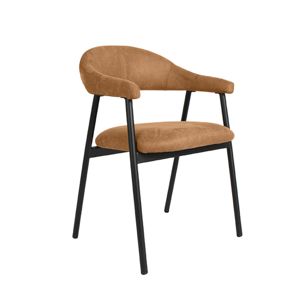 Eetkamerstoel Amara - Cognac - Micro Suede (set van 2) - {{ product.type }} - Kas20