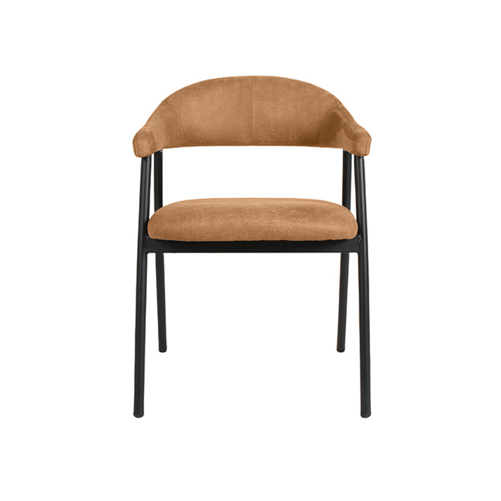 Eetkamerstoel Amara - Cognac - Micro Suede (set van 2) - {{ product.type }} - Kas20