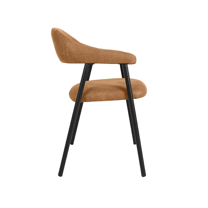 Eetkamerstoel Amara - Cognac - Micro Suede (set van 2) - {{ product.type }} - Kas20