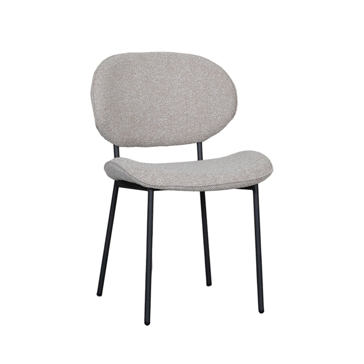 Eetkamerstoel Solstice - Naturel - Boucle - Black Frame (set van 2) - {{ product.type }} - Kas20