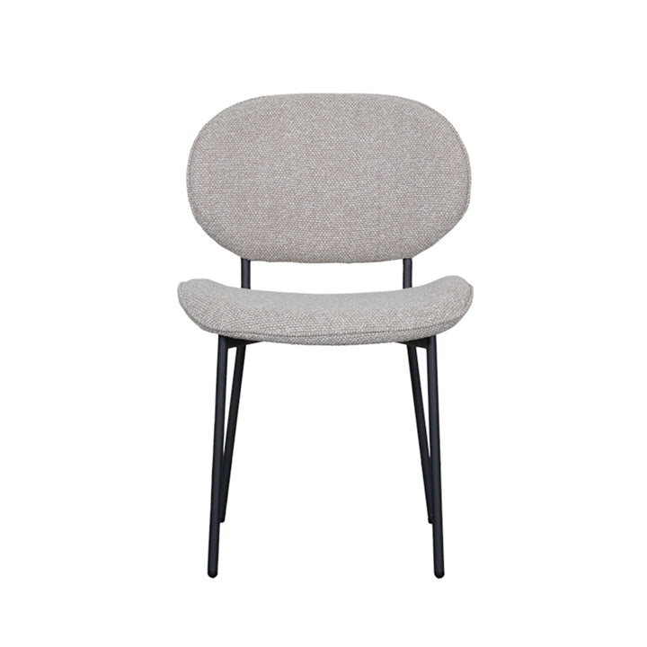 Eetkamerstoel Solstice - Naturel - Boucle - Black Frame (set van 2) - {{ product.type }} - Kas20