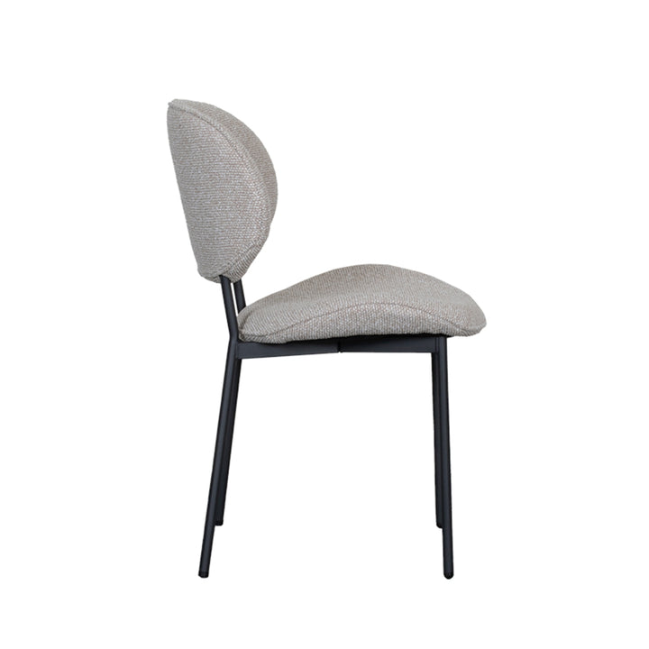 Eetkamerstoel Solstice - Naturel - Boucle - Black Frame (set van 2) - {{ product.type }} - Kas20