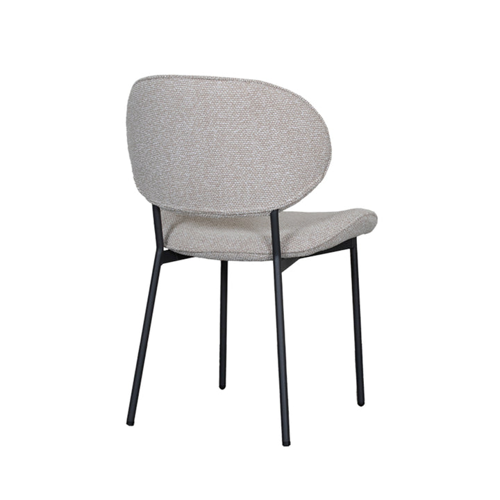Eetkamerstoel Solstice - Naturel - Boucle - Black Frame (set van 2) - {{ product.type }} - Kas20