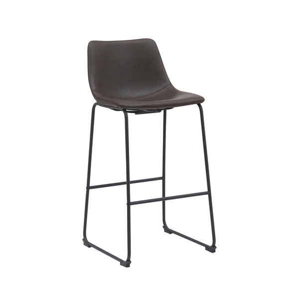 Barkruk Raffinato - Donkerbruin - PU-Leder - Zithoogte 75 (set van 2) - {{ product.type }} - Kas20