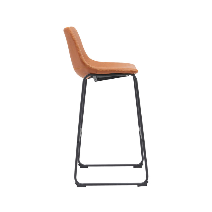 Barkruk Raffinato - Cognac - PU-Leder - Zithoogte 75 (set van 2) - {{ product.type }} - Kas20