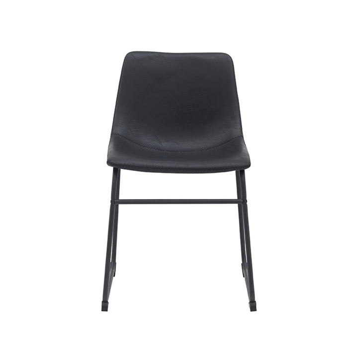 Eetkamerstoel Raffinato - Zwart - PU-Leder (set van 2) - {{ product.type }} - Kas20