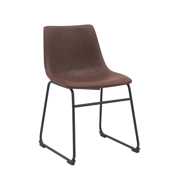 Eetkamerstoel Raffinato - Bruin - PU-Leder (set van 2) - {{ product.type }} - Kas20