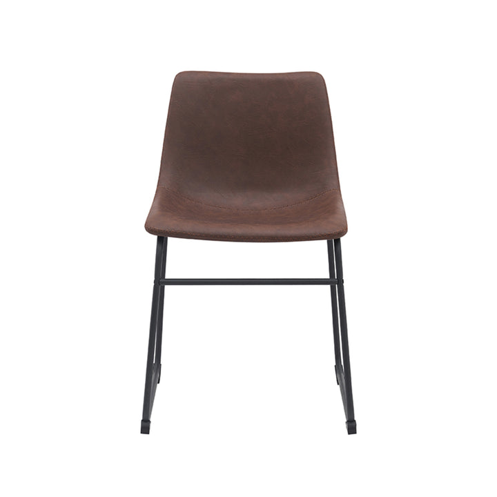 Eetkamerstoel Raffinato - Bruin - PU-Leder (set van 2) - {{ product.type }} - Kas20