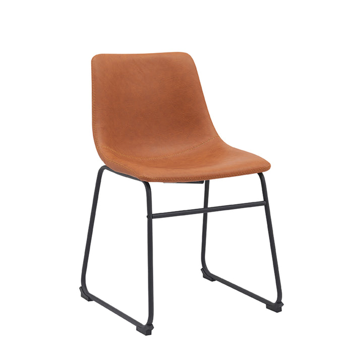 Eetkamerstoel Raffinato - Cognac - PU-Leder (set van 2) - {{ product.type }} - Kas20