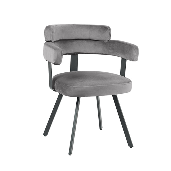 Eetkamerstoel Eleganza - Grijs - Fluweel - {{ product.type }} - Kas20