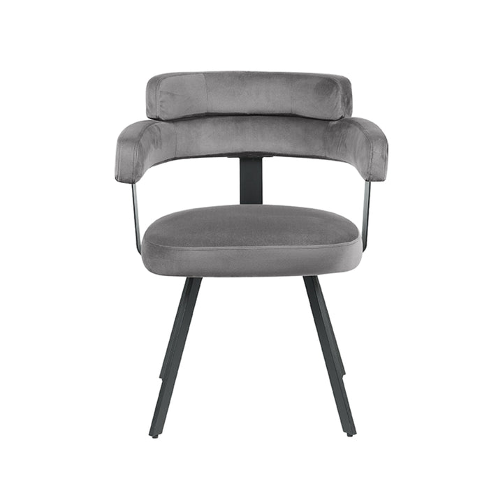 Eetkamerstoel Eleganza - Grijs - Fluweel - {{ product.type }} - Kas20