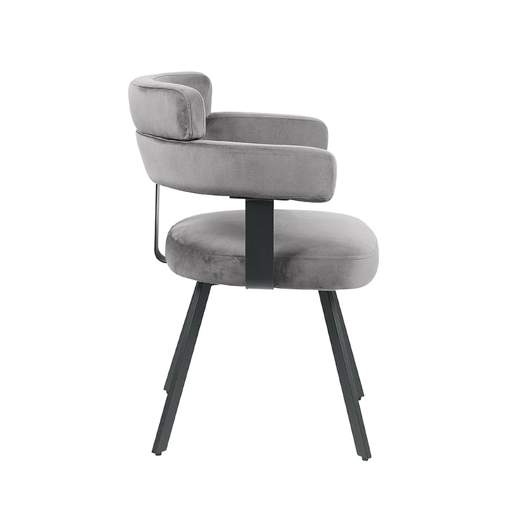 Eetkamerstoel Eleganza - Grijs - Fluweel - {{ product.type }} - Kas20