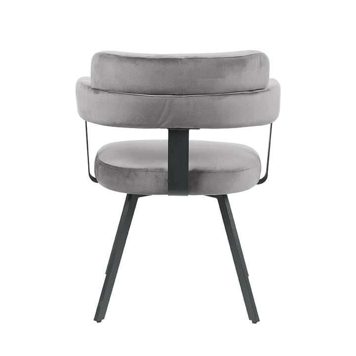 Eetkamerstoel Eleganza - Grijs - Fluweel - {{ product.type }} - Kas20