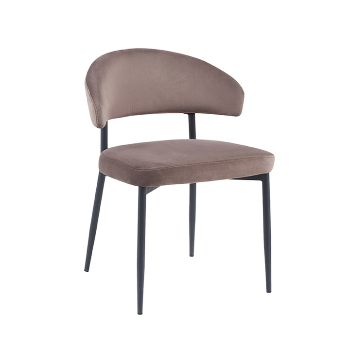 Eetkamerstoel Elysia - Taupe - Fluweel (set van 2) - {{ product.type }} - Kas20