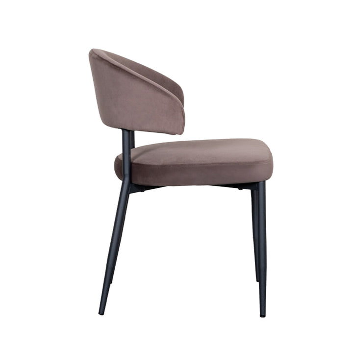 Eetkamerstoel Elysia - Taupe - Fluweel (set van 2) - {{ product.type }} - Kas20