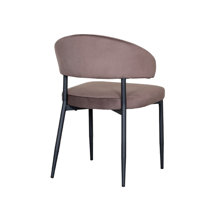 Eetkamerstoel Elysia - Taupe - Fluweel (set van 2) - {{ product.type }} - Kas20