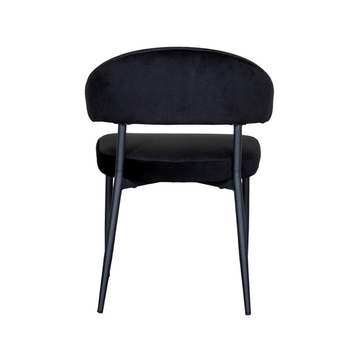 Eetkamerstoel Elysia - Zwart - Fluweel (set van 2) - {{ product.type }} - Kas20