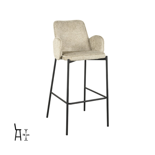 Barkruk Jonas - Beige - Elegance (set van 2) - {{ product.type }} - Kas20