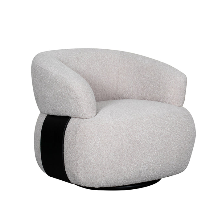 Fauteuil Valerian - Naturel - Boucle - Zwart Eiken - {{ product.type }} - Kas20