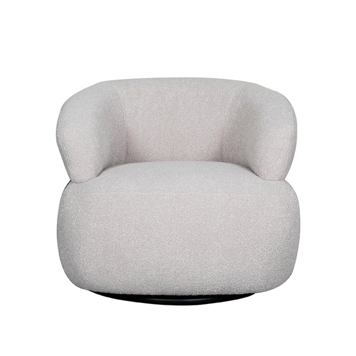 Fauteuil Valerian - Naturel - Boucle - Zwart Eiken - {{ product.type }} - Kas20