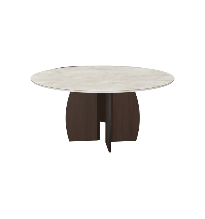 Keramiek/Fenix duo Salontafel Distrito Marfil - Rond - Maan onderstel - {{ product.type }} - Kas20