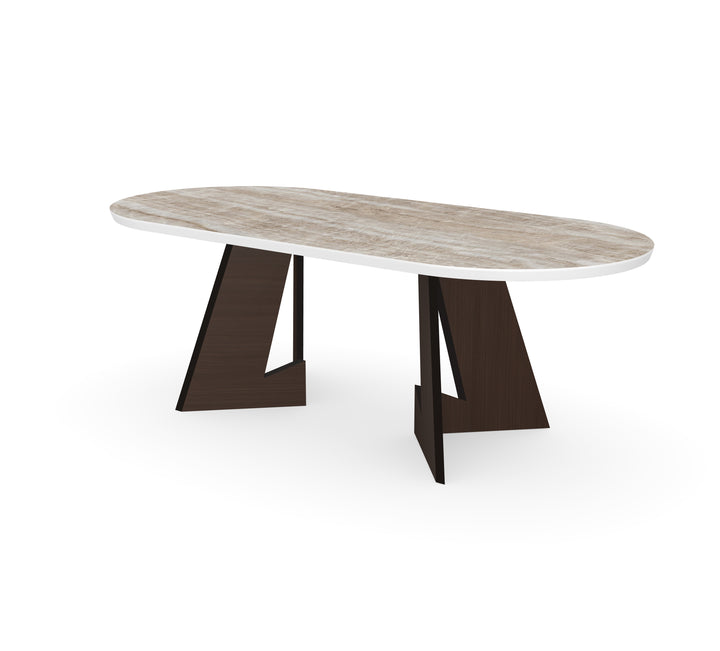 Keramiek Salontafel Taj Mahal - Plat ovaal - Andor onderstel - {{ product.type }} - Kas20