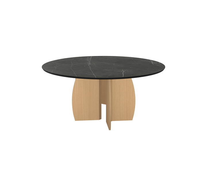 Keramiek/Beton duo Salontafel - Rond - Maan onderstel - {{ product.type }} - Kas20