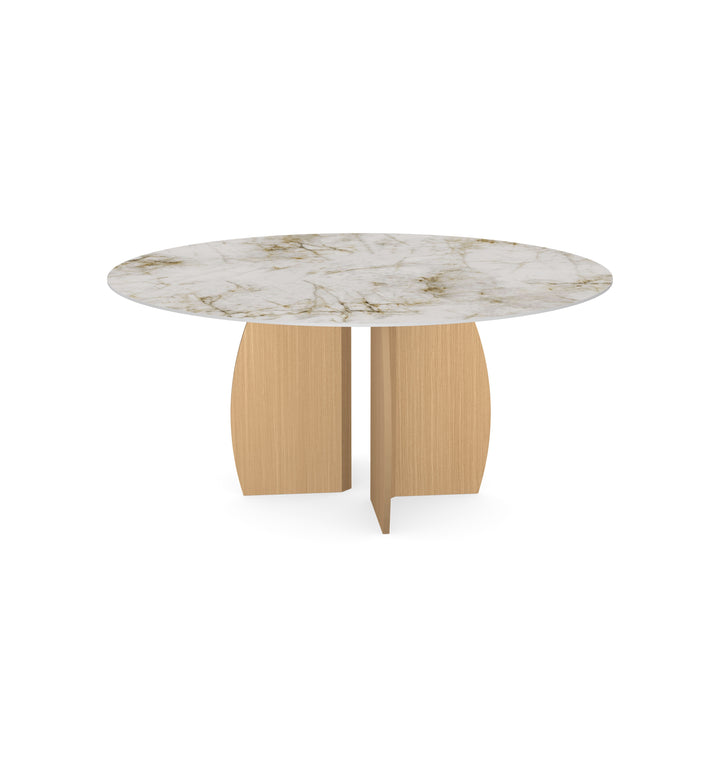 Keramiek Salontafel Cuarzo Reno - Rond - Maan onderstel - {{ product.type }} - Kas20