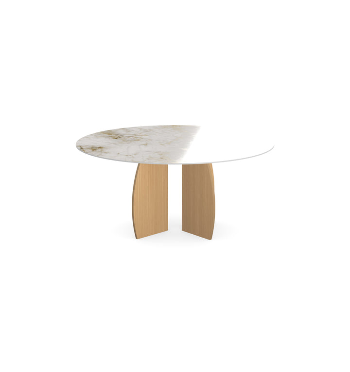 Keramiek Salontafel Cuarzo Reno - Rond - Maan onderstel - {{ product.type }} - Kas20