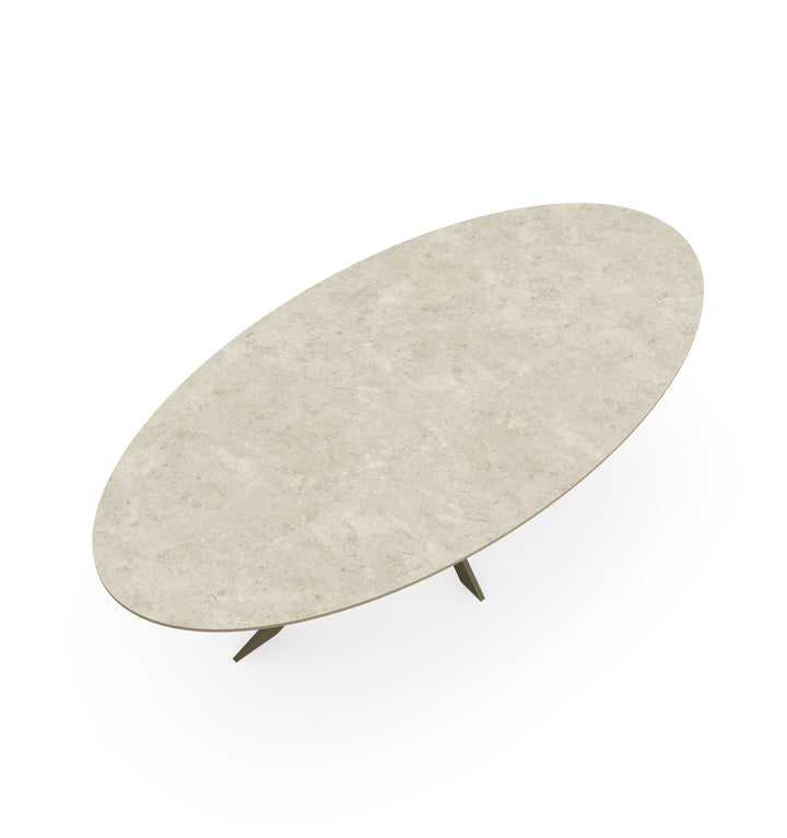 Keramiek Salontafel Hermitage Arena - Ovaal - Matrix dun onderstel - {{ product.type }} - Kas20