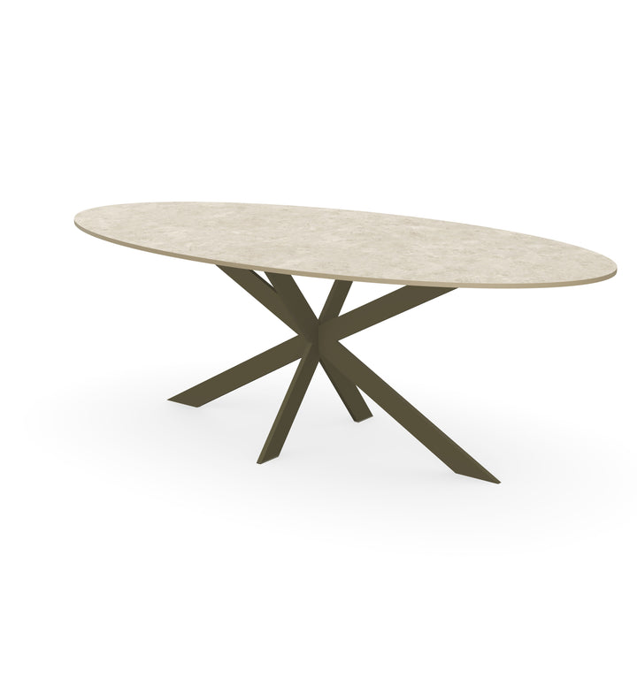 Keramiek Salontafel Hermitage Arena - Ovaal - Matrix dun onderstel - {{ product.type }} - Kas20