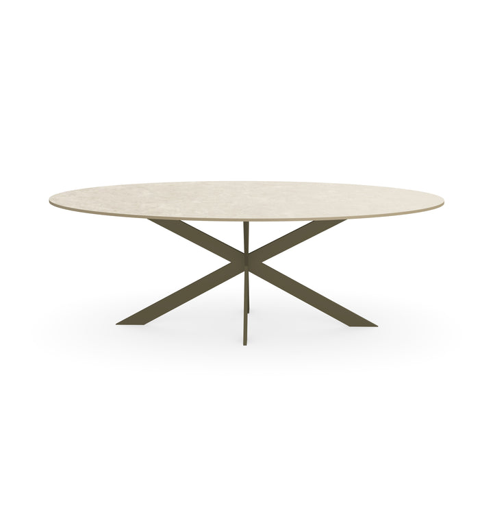 Keramiek Salontafel Hermitage Arena - Ovaal - Matrix dun onderstel - {{ product.type }} - Kas20