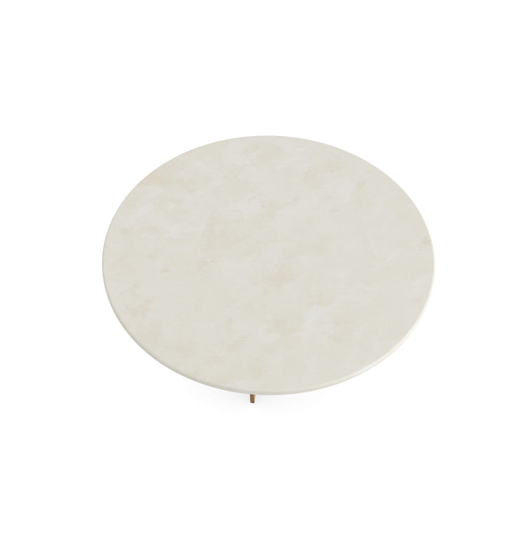 Beton Salontafel Creamy White - Rond - Maan onderstel - {{ product.type }} - Kas20