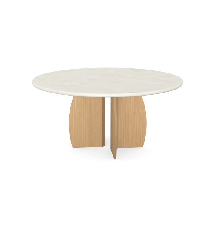 Beton Salontafel Creamy White - Rond - Maan onderstel - {{ product.type }} - Kas20