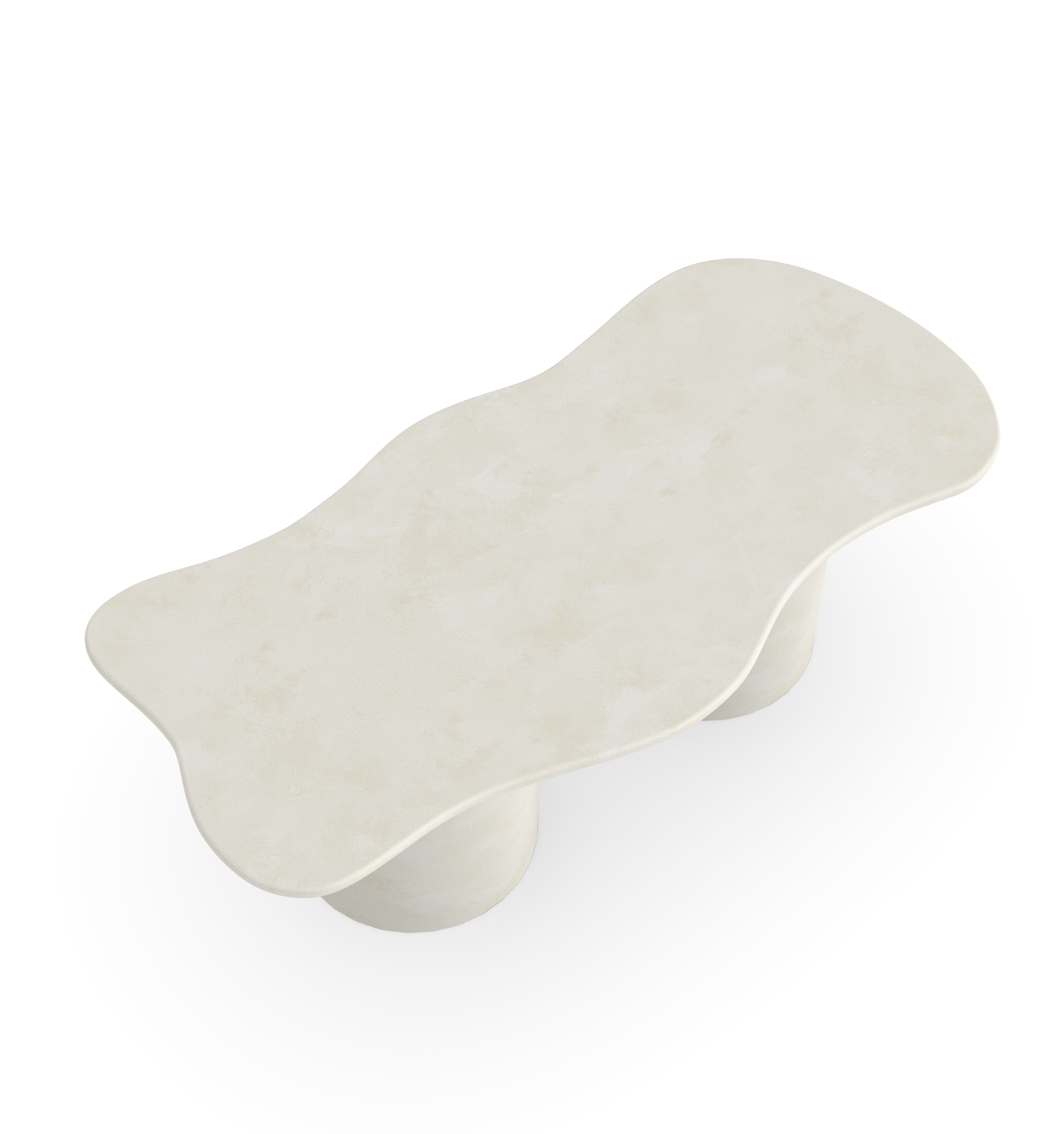 Beton Salontafel Creamy White - Wolk - Columbus Duo onderstel