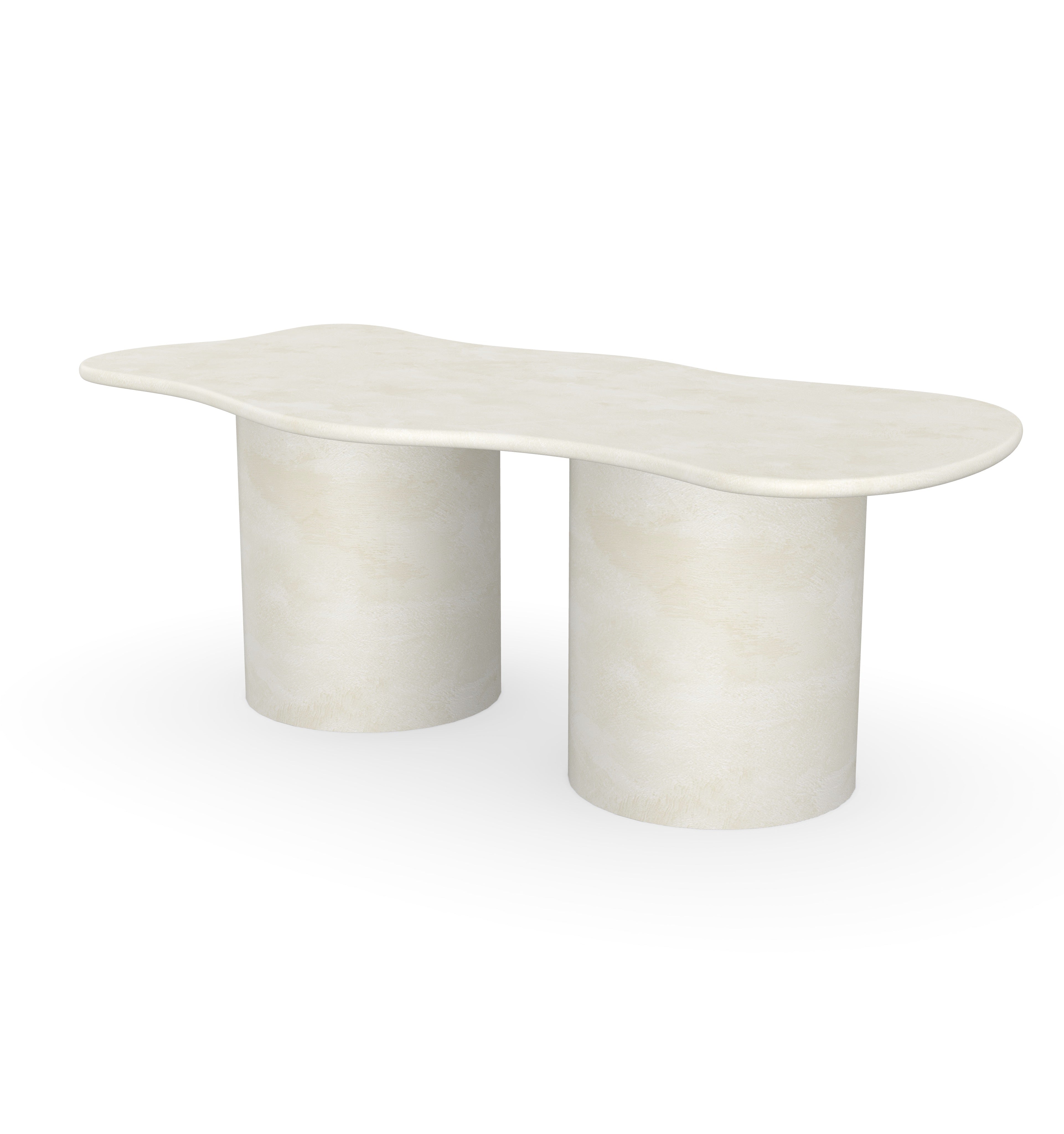 Beton Salontafel Creamy White - Wolk - Columbus Duo onderstel