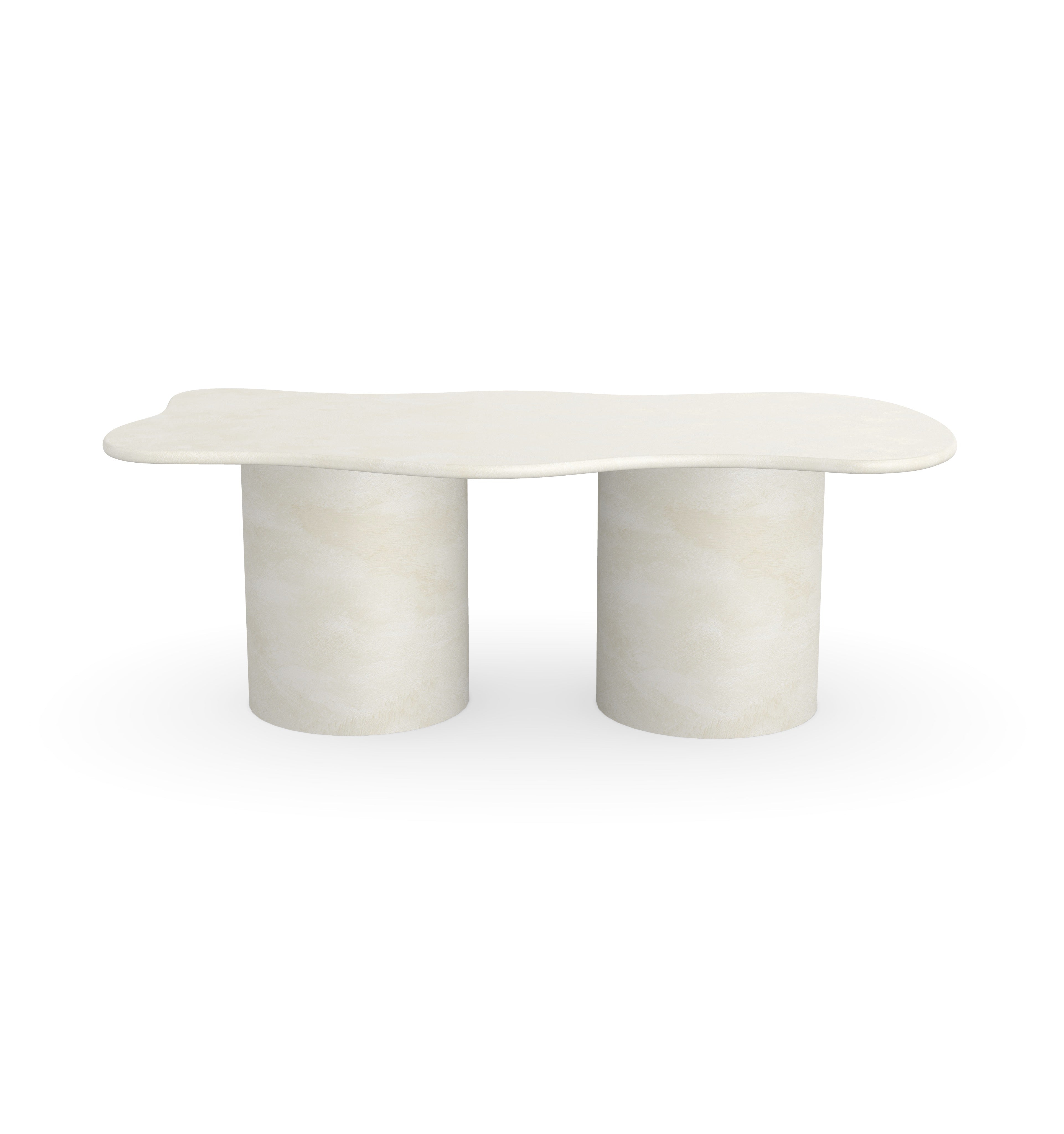 Beton Salontafel Creamy White - Wolk - Columbus Duo onderstel