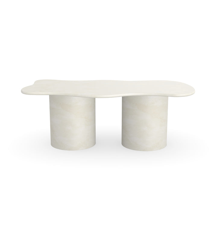 Beton Salontafel Creamy White - Wolk - Columbus Duo onderstel - {{ product.type }} - Kas20