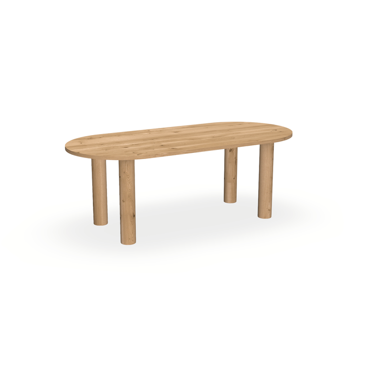 Eettafel Eiken Maurra - Ovaal Plat - Columbus - {{ product.type }} - Kas20