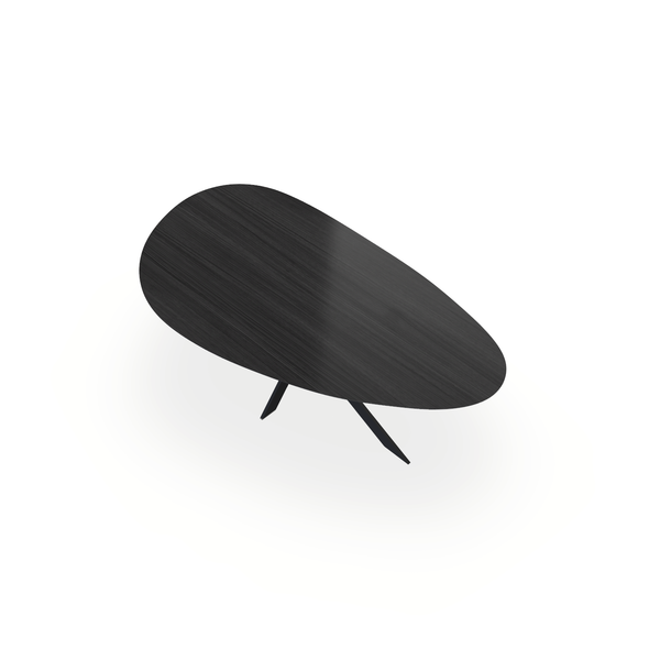 Eettafel Eiken Fineer Zwart - Kiezel A - Matrix Ultra Onderstel Mat Zwart - {{ product.type }} - Kas20