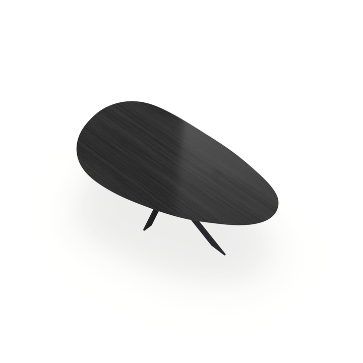 Eettafel Eiken Fineer Zwart - Kiezel A - Matrix Ultra Onderstel Mat Zwart - {{ product.type }} - Kas20