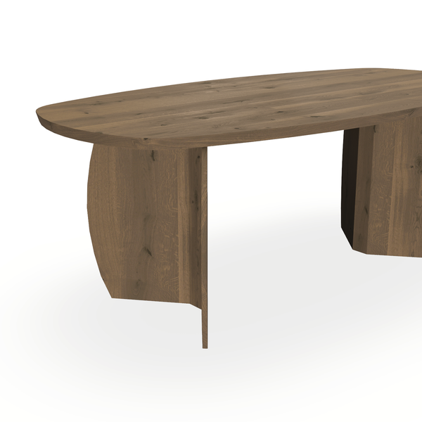 Eettafel Eiken Chocolate - Ovaal Deens - Maan Buiten - {{ product.type }} - Kas20