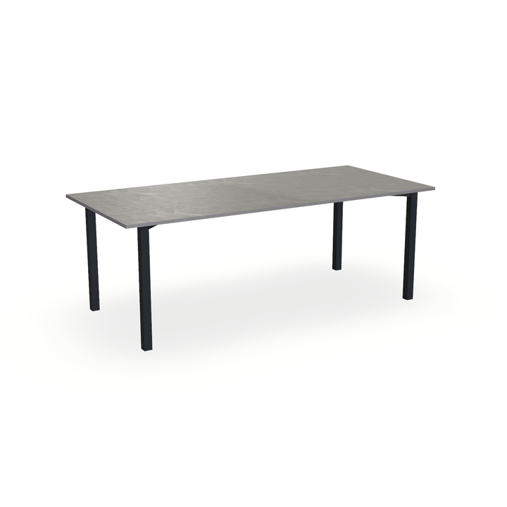 Eettafel Beton Concrete Grey - Recht - Ace Onderstel Mat Zwart - {{ product.type }} - Kas20