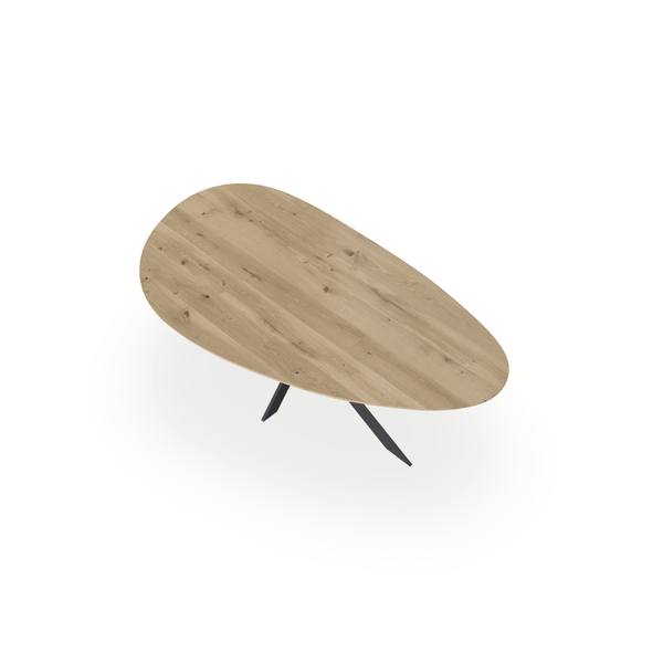 Eettafel Eiken Naturel - Kiezel A - Matrix Ultra Onderstel Mat Antraciet - {{ product.type }} - Kas20