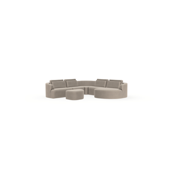 Bank Levi Corduroy 1221 Mink - U Vorm Divan Rechts - {{ product.type }} - Kas20