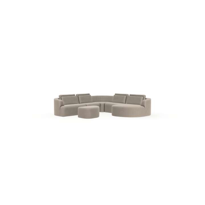 Bank Levi Corduroy 1221 Mink - U Vorm Divan Rechts - {{ product.type }} - Kas20